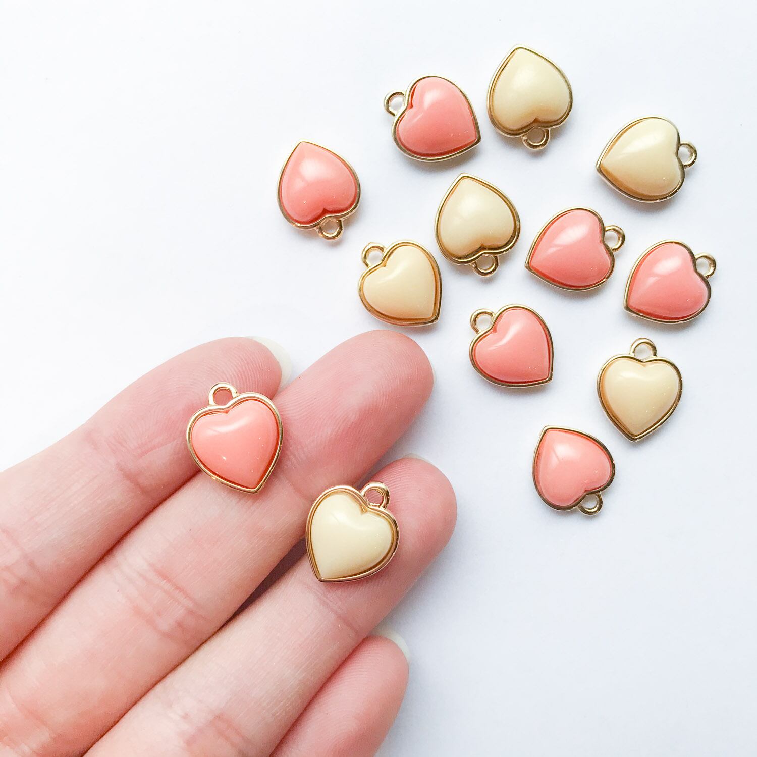 再入荷〉ぷっくりハートチャームS（14mm） | Dua-アクセサリーパーツ