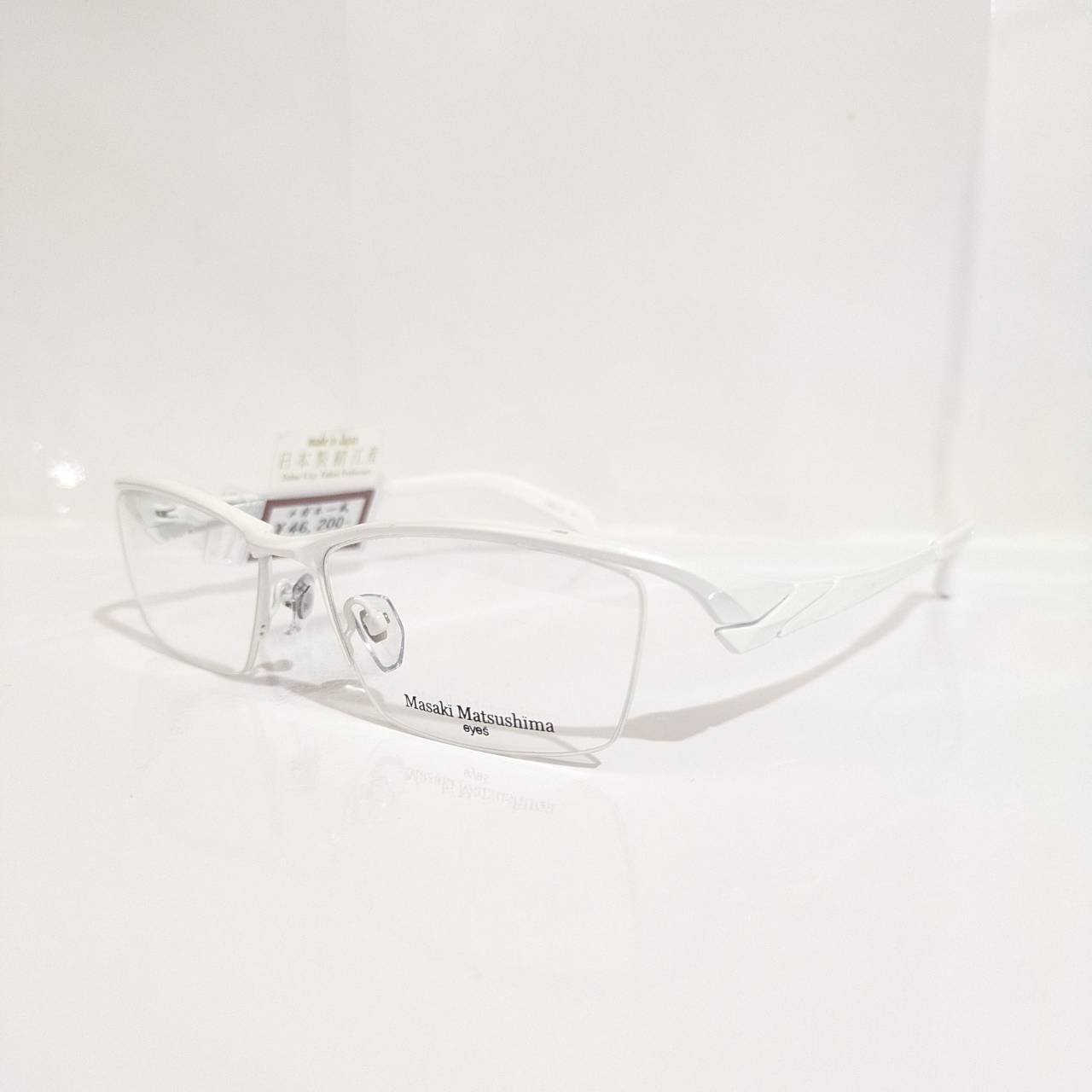 【Masaki Matsushima】スクエアナイロールフレーム ホワイト