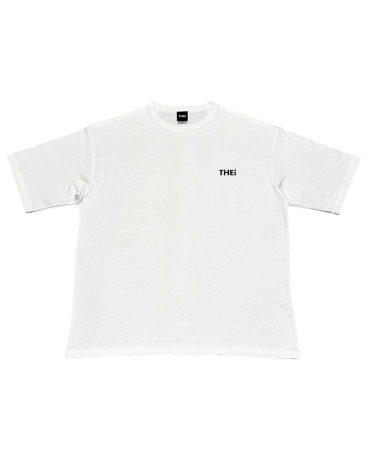 BASIC ONE POINT BIG SILHOUETTE T-SHIRT - WHITE