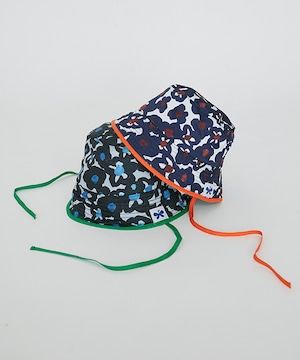 CH-05 “BLACK FLOWERS” PRINT BUCKET HAT