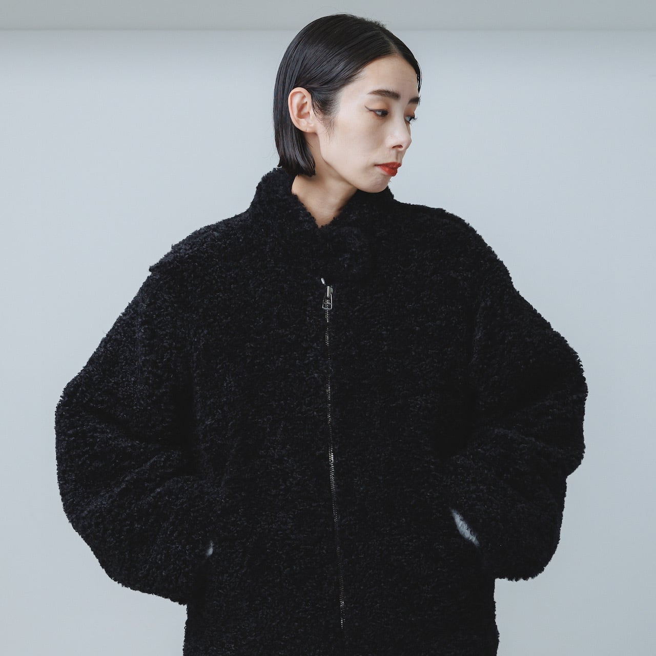 24A/W】AO-59 big boa blouson / black | akio