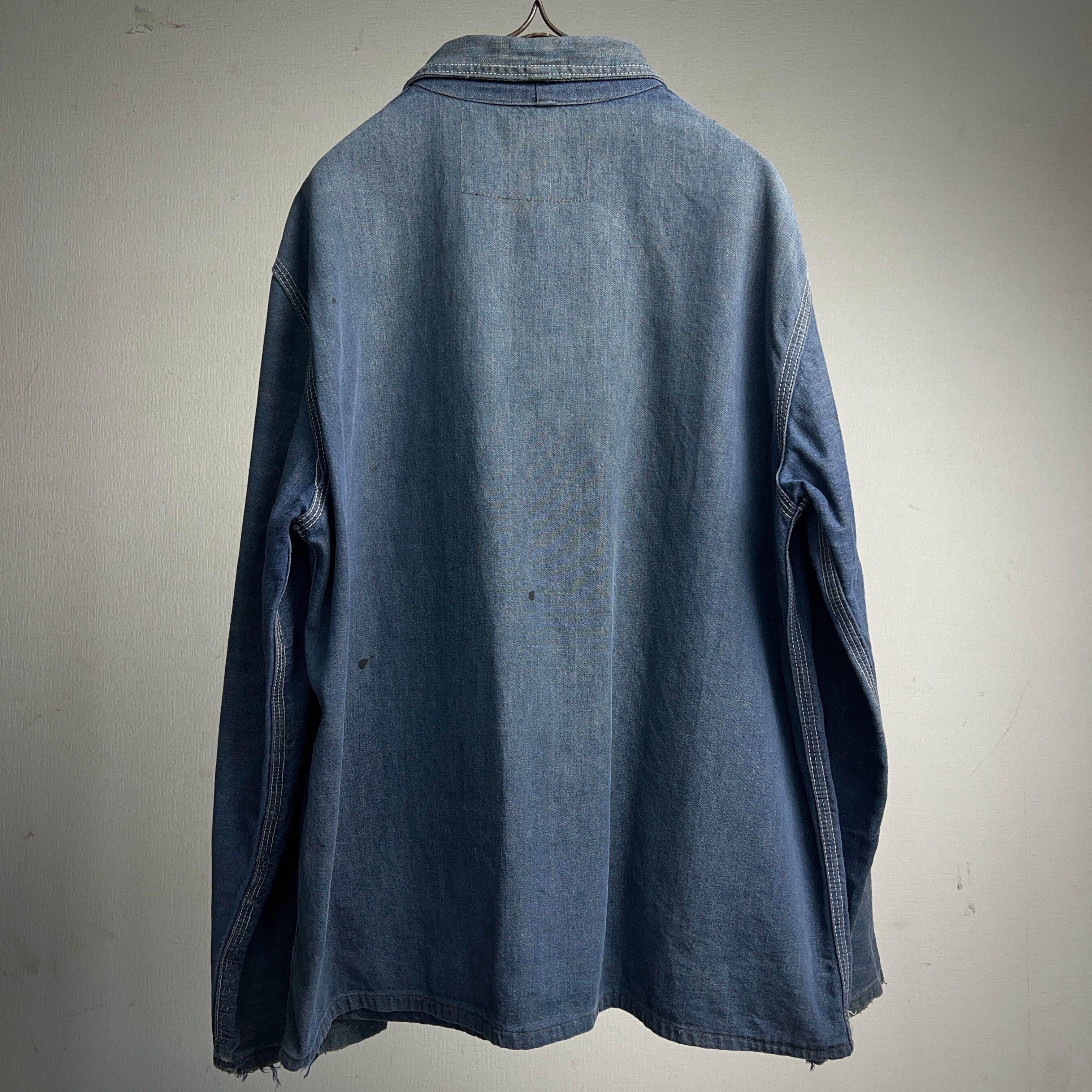 1970's VAT DYE DENIM CHORE JACKET 70年代 バットダイデニム