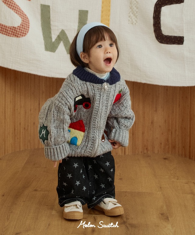 〚予約〛Melon Love Knit Zip Up <kids>