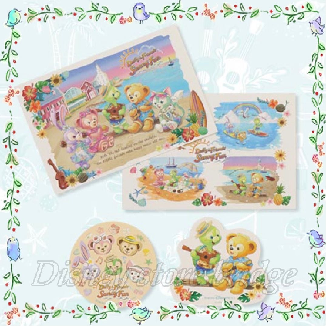 ポストカード ステッカー ダッフィー サニーファン ダッフィー&フレンズ ディズニーシー 公式 ダッフィー サニーファン2021 グッズ 夏のイベント