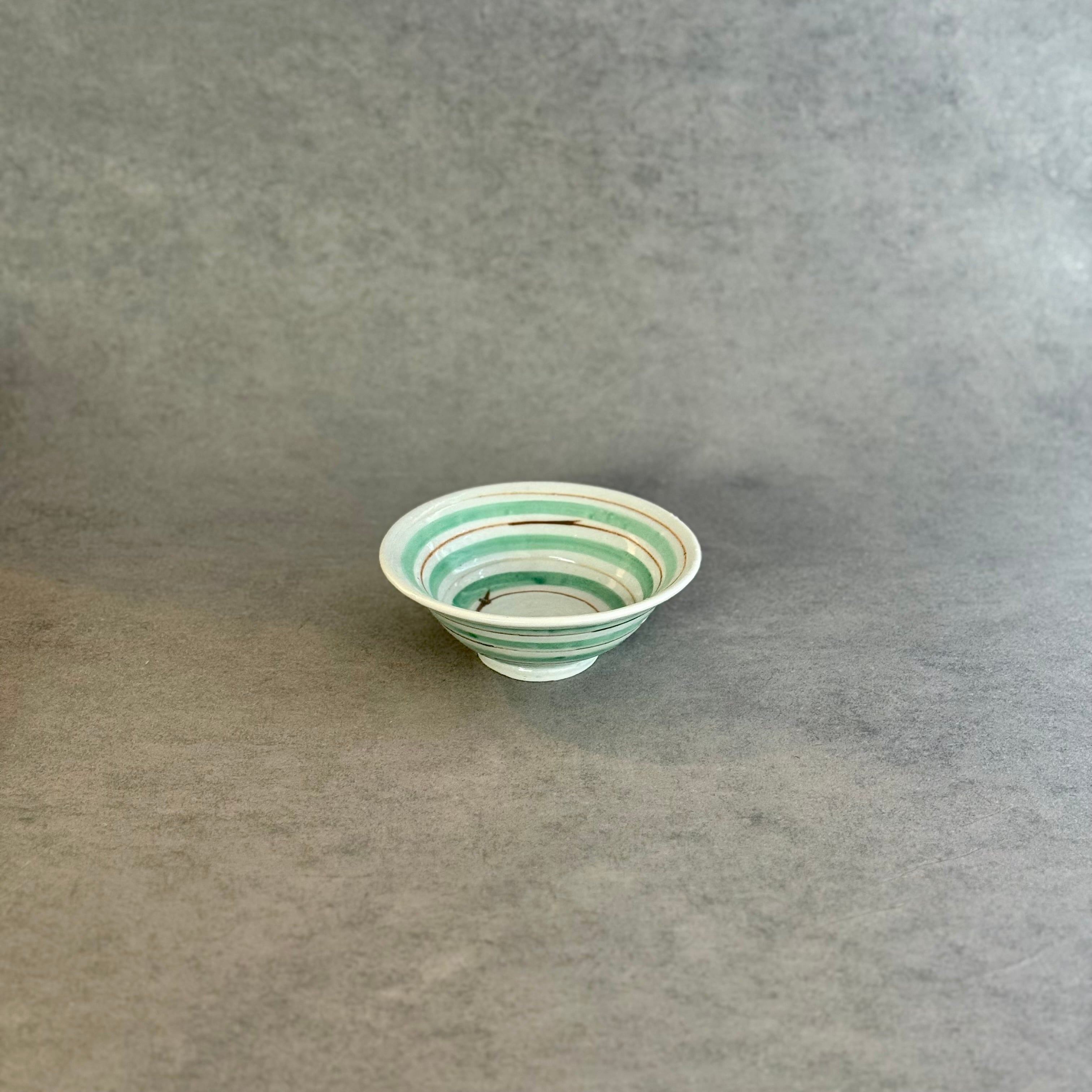 中尾万作 緑サビコマ小鉢