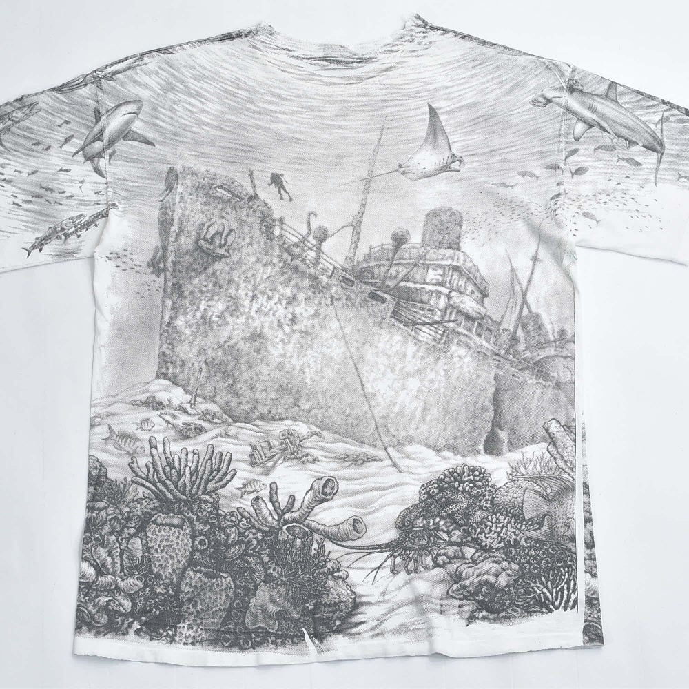 90s Rainbow Graphics レインボーグラフィックス フルプリント Tシャツ
