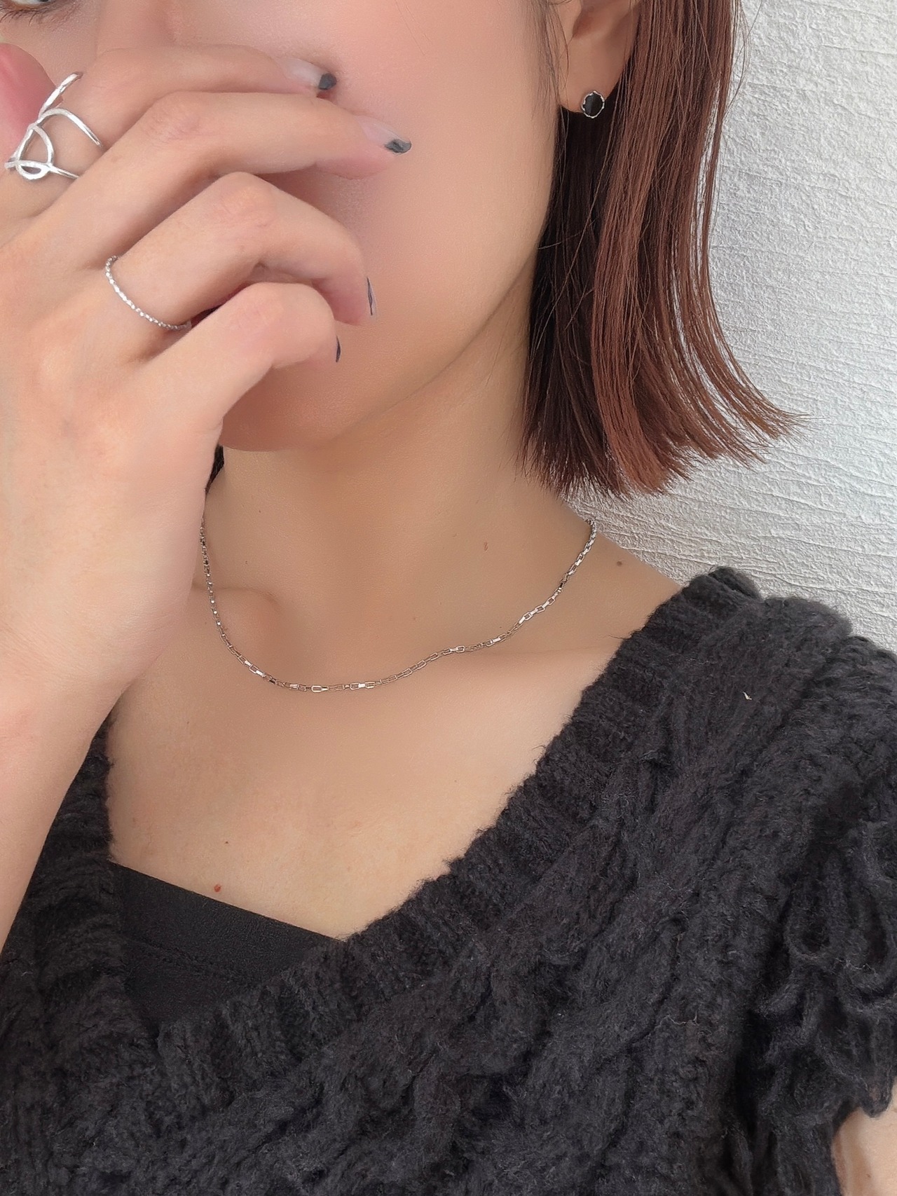 シンプルボックスチェーンネックレス