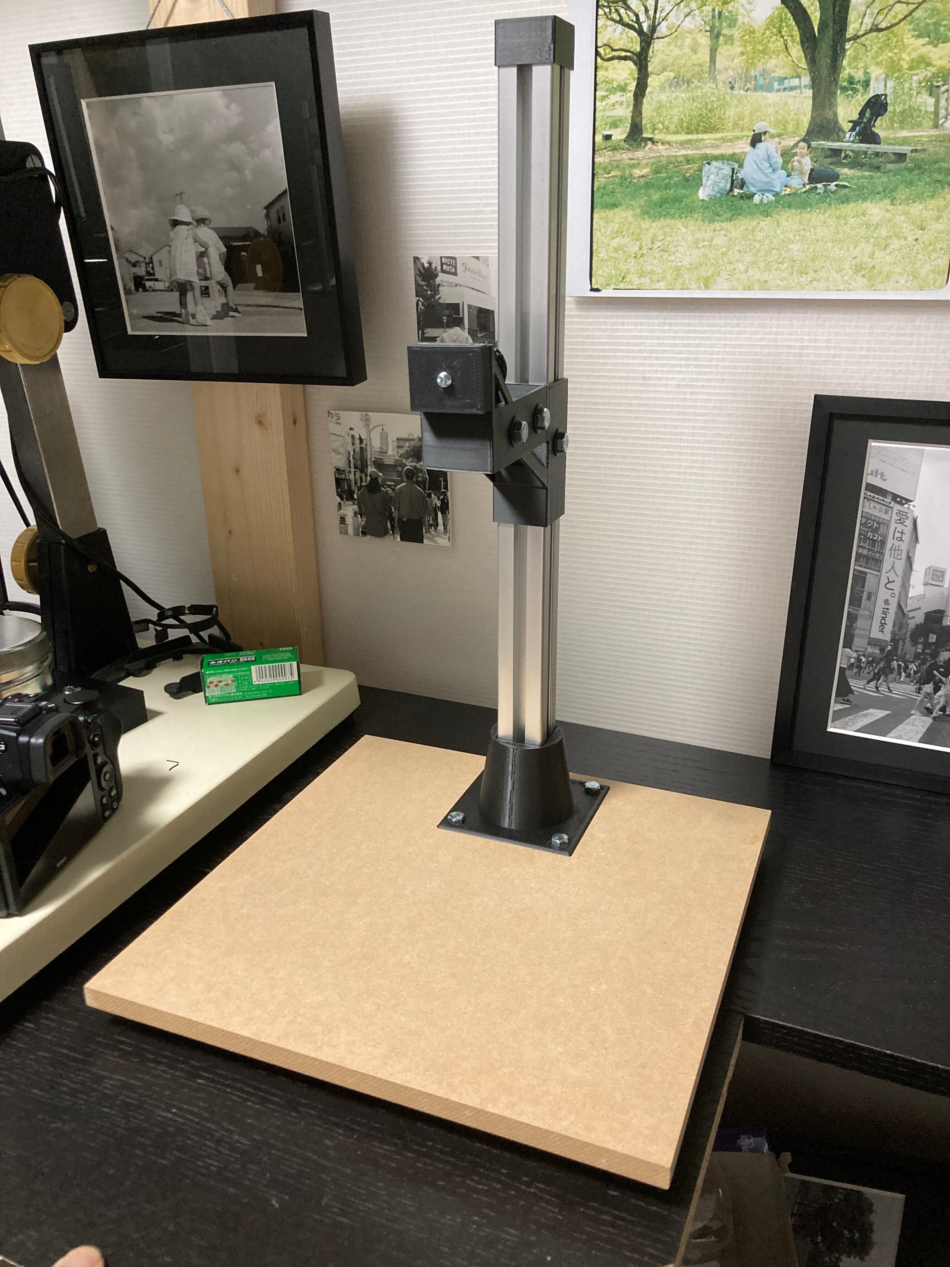 フィルムスキャン用コピースタンド(支柱45cm)、35,66,67ネガキャリア付