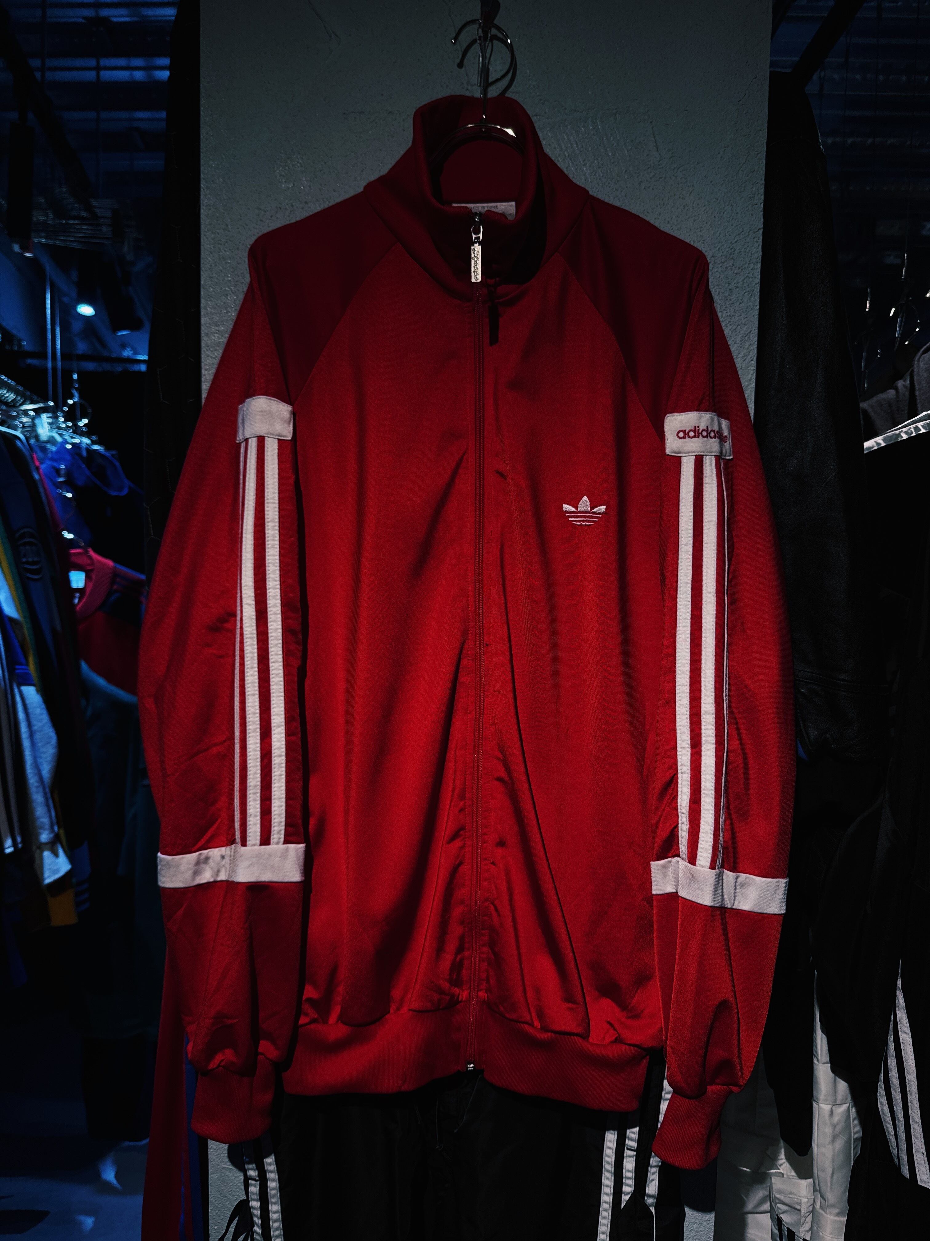 【D4C】80's vintage “ADIDAS Originals”trefoil logo embroidery switching color design track jacket