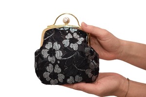 [JERI MARL] がま口 ポーチ レース 意匠登録 (パープル) 工房 手作り 日本製 エコパッケージ MX-0032-243