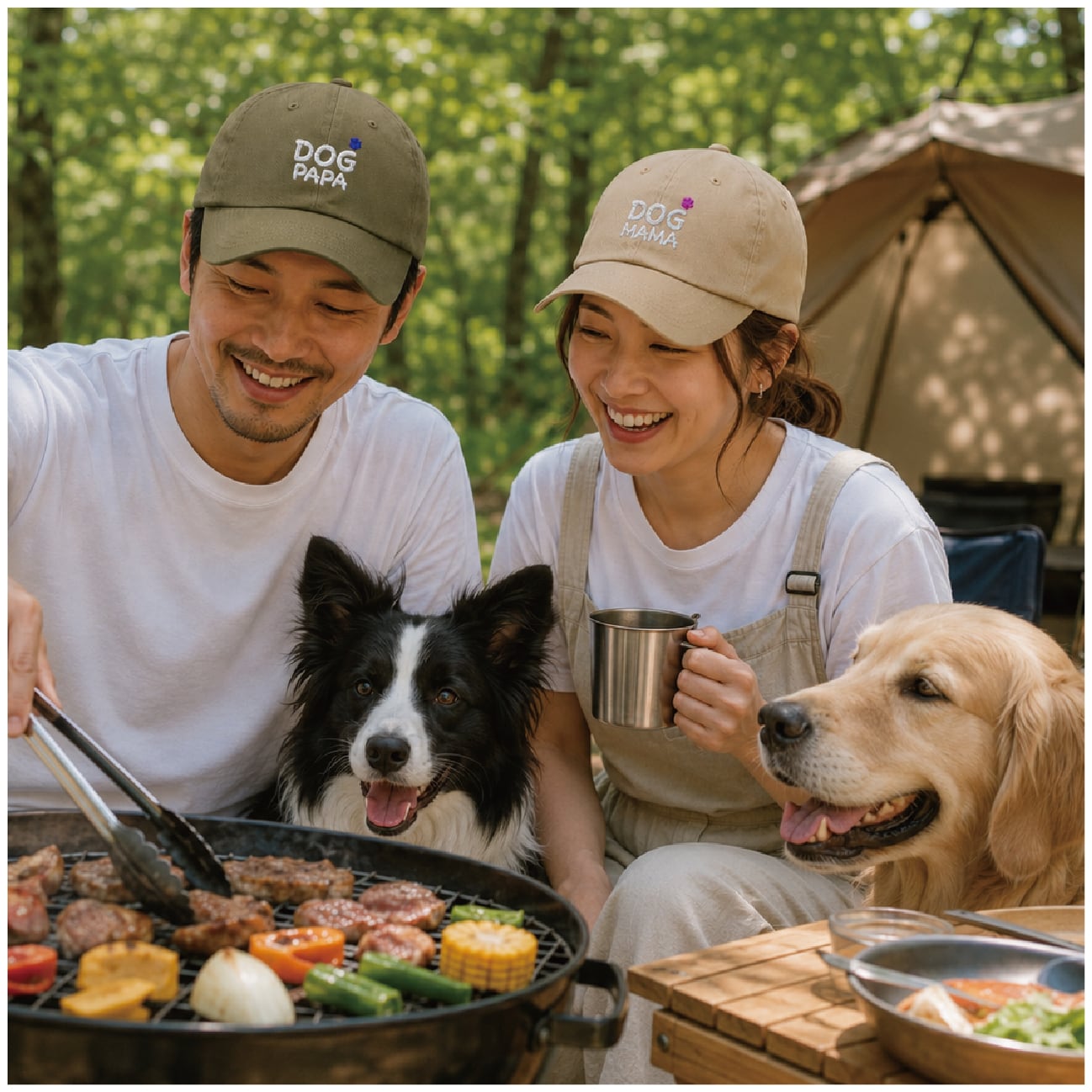 【セット割引価格】DOG PAPA & DOG MAMA お揃いキャップ帽