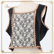 フォークダンス 衣装 Paondor パンドール ベスト ブラック系 花 花柄 刺繍 黒 白 茶 レース かわいい 練習 レッスン ダンス衣装 イベント おしゃれ チロリアン カントリー 日本製 ホワイト系 ブラウン系