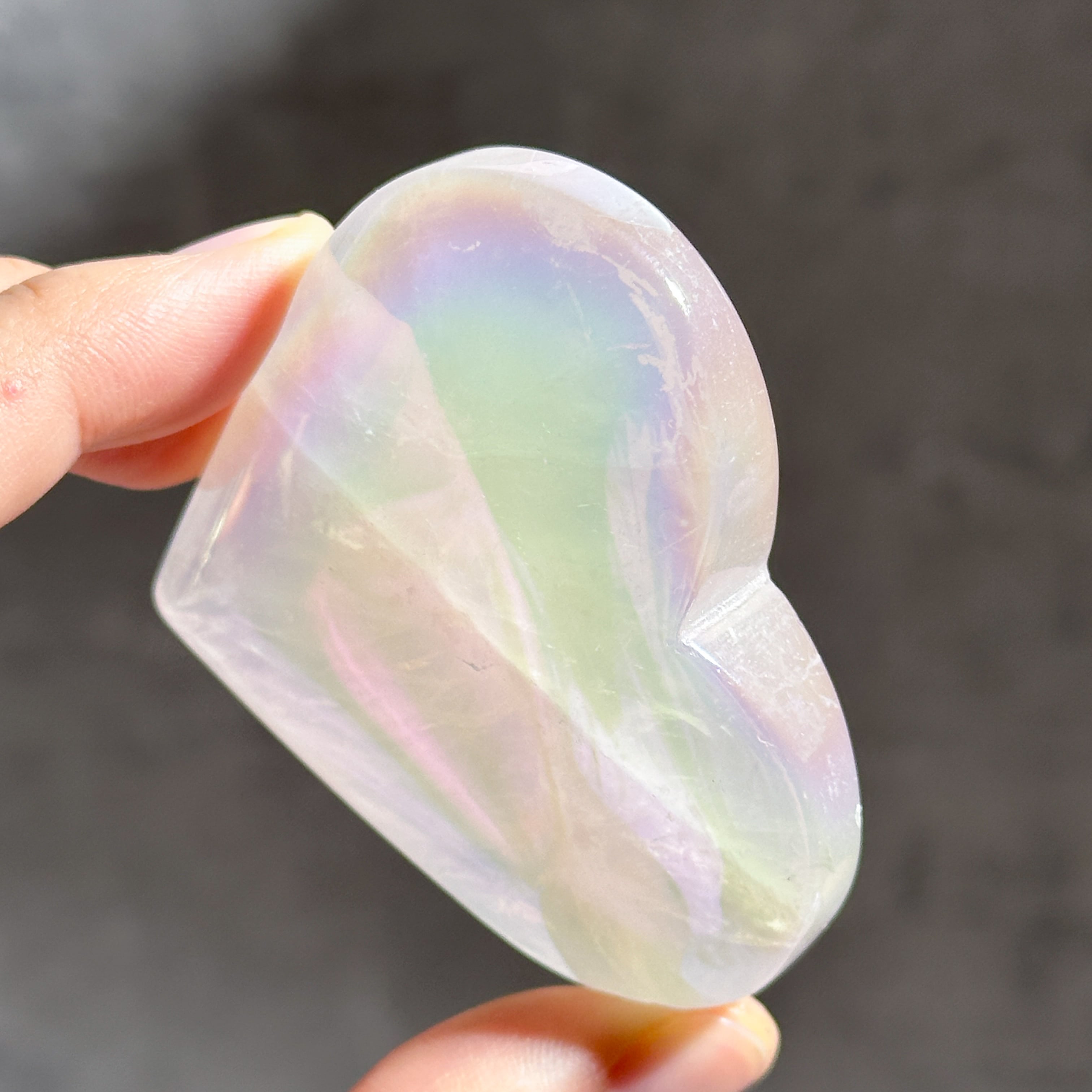 ♡エンジェルオーラローズクォーツ ハート84♡ Angel Aura Rose Quartz