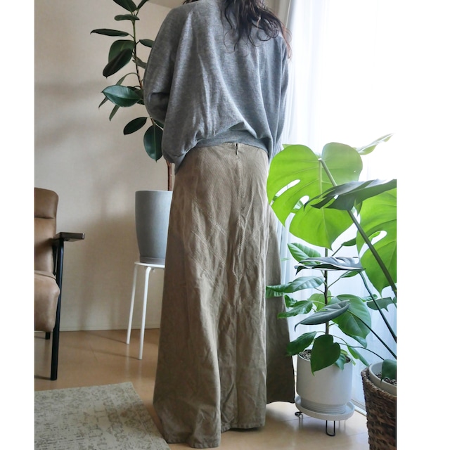 WOOL RICH corduroy long skirt