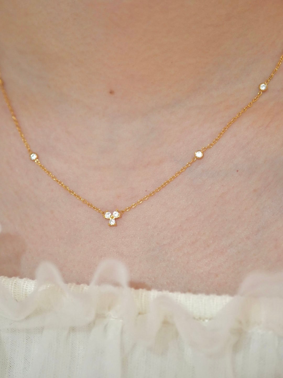 fifth mini dia necklace | mimi accessory / 錆びにくい高品質