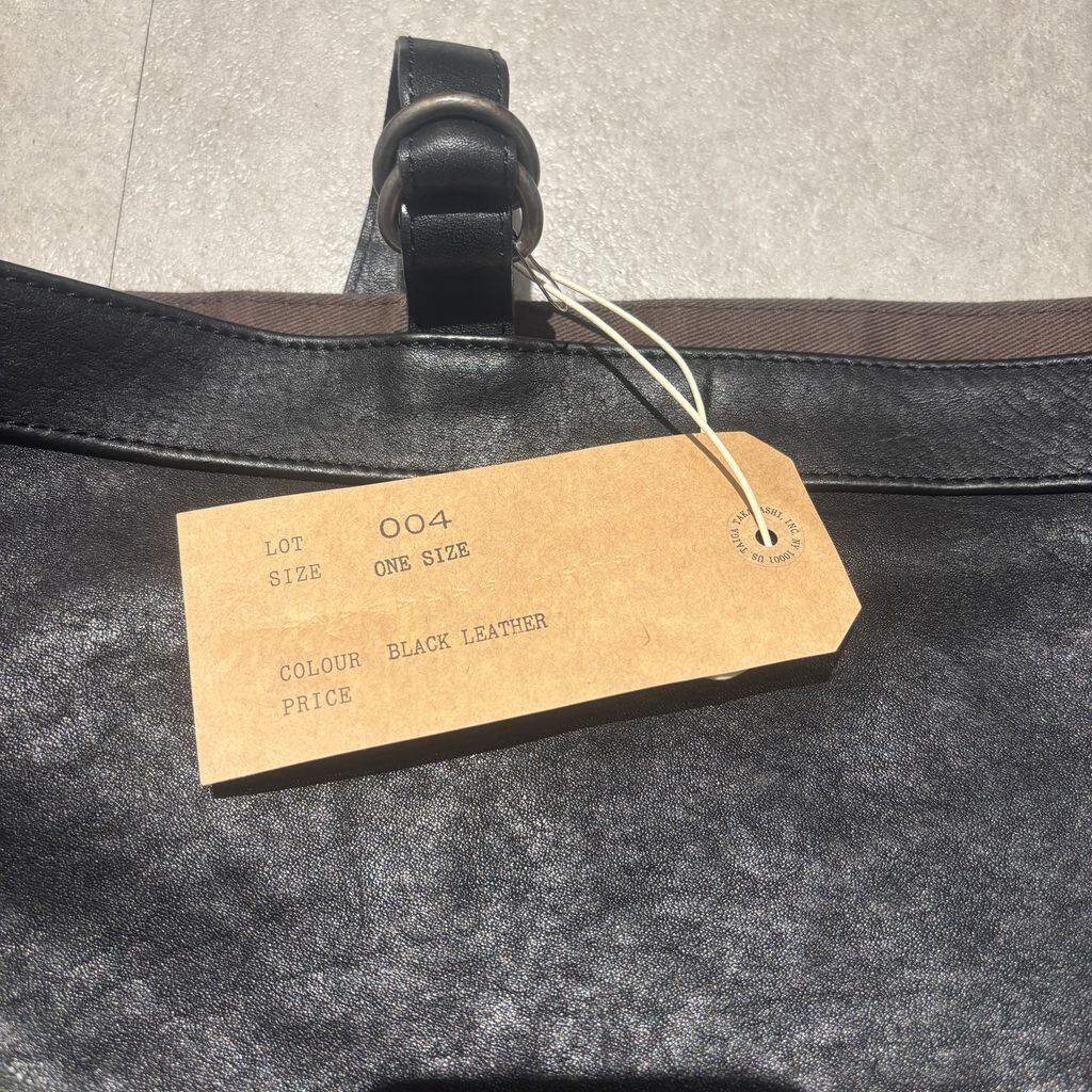 T.T Taiga Takahashi ティーティー 25AW Lot.004 Newsboy Bag Black