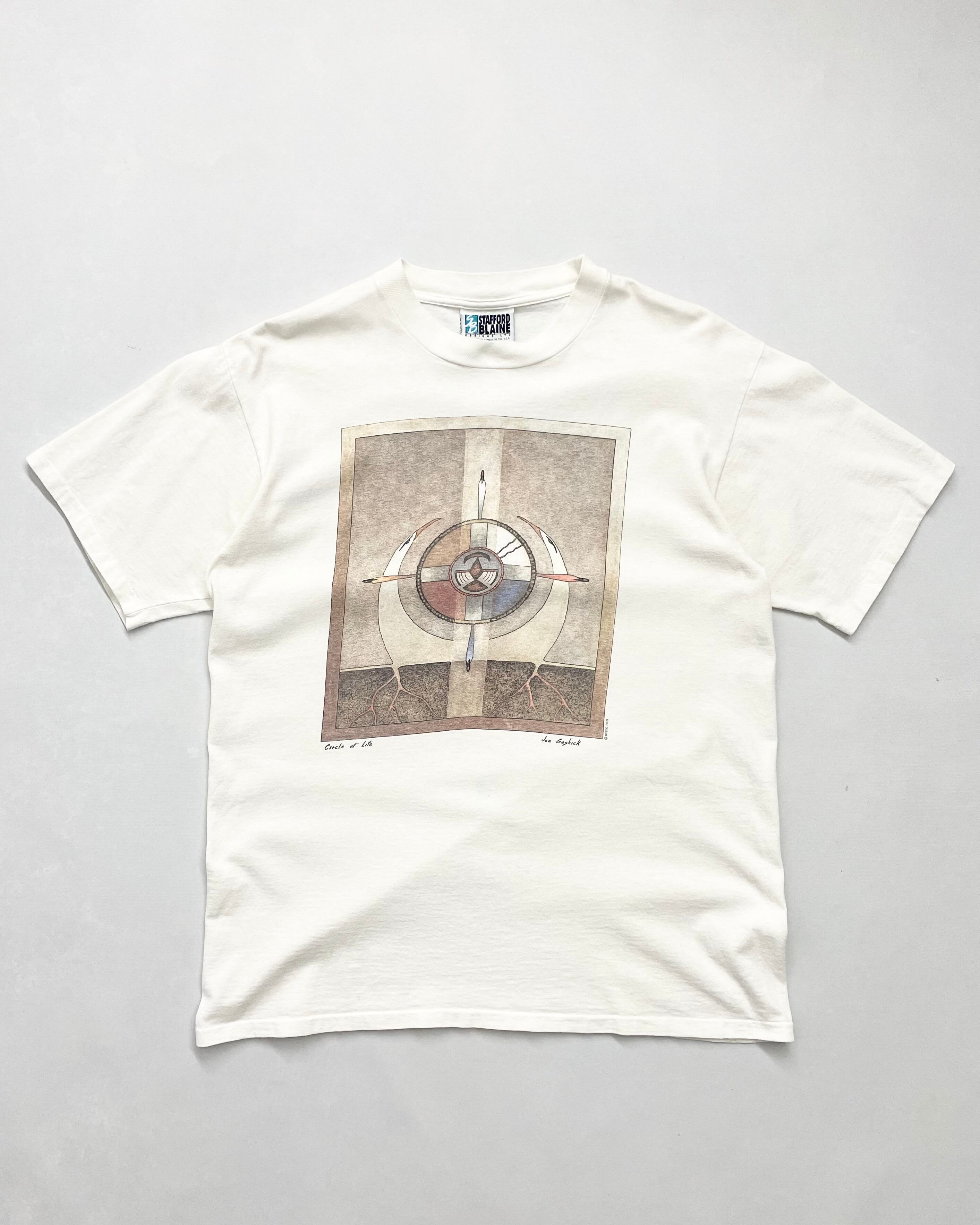 90s Joe Geshick "Circle of Life" Art Print Tee USA製