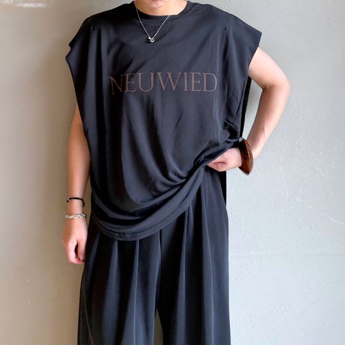 【 CLOCHE 】モダールジャージーフロッキープリントTシャツ