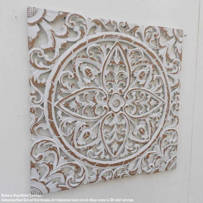 レリーフ 60cmx60cm 四角 正方形 [2] WW アートパネル 木彫り フレーム