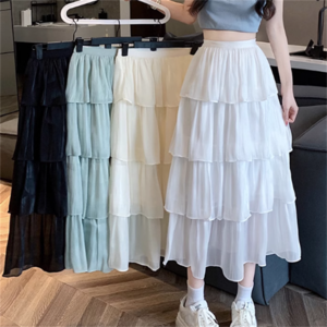 【送料無料】 スカート 4色 ロングスカート Aライン フレア ティアード ロング マキシ フリル 透け感 シースルー ウエストゴム 伸縮性 薄手生地 裏地 光沢 つや かわいい 大人可愛い 大人女子 こなれ感 シンプル カジュアル 大人 上品 おしゃれ お洒落 ラフ コンサバ エレガント フェミニン ガーリー 無地 春 夏 20代 30代 40代 レディース 女性 デート お出かけ お茶会 女子会 休日 演奏会 授業参観 結婚式 二次会 パーティ 着回し プチプライス カラバリ ファッション