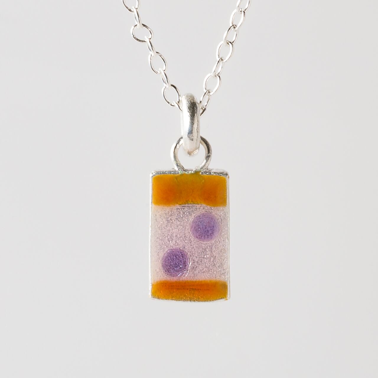 UNIQUE purple & orange - necklace -