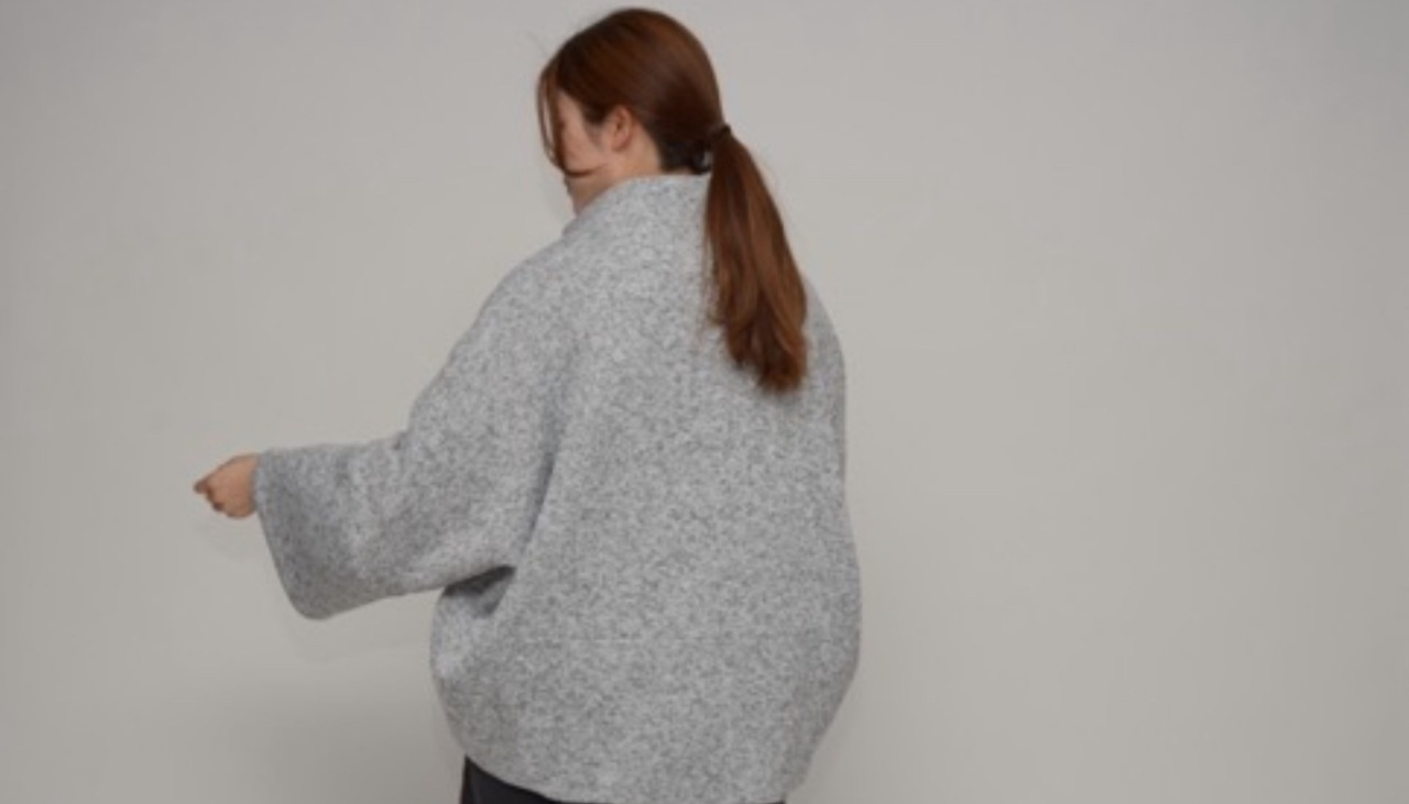 praia 裏起毛スタンドコートポンチョ　25135