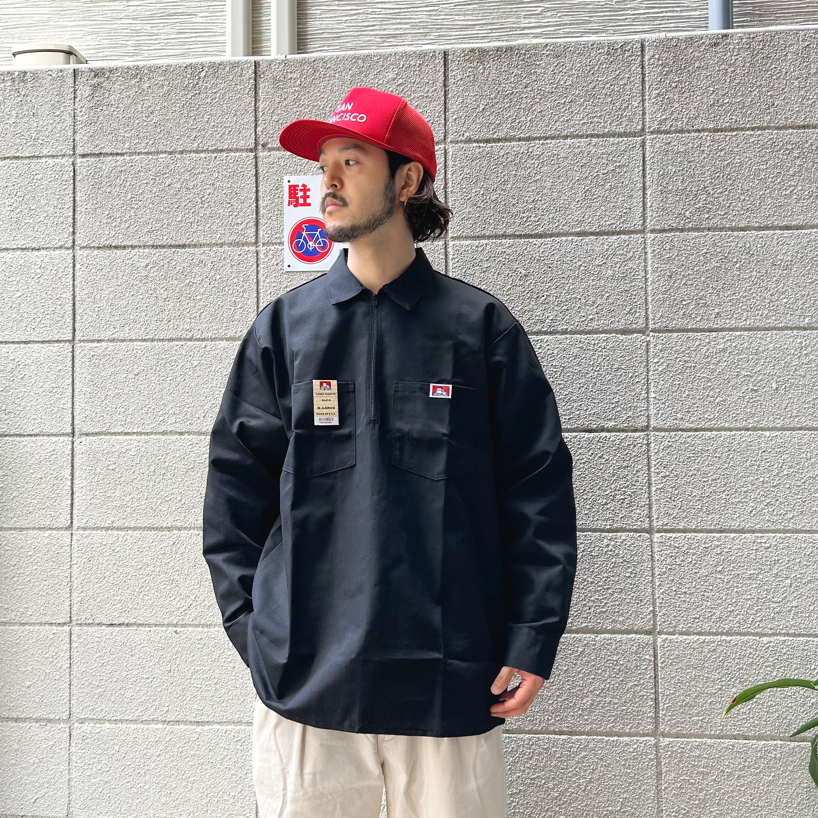 BEN DAVIS 1/2 Zip L/S Work Shirt / ベンデイビス ハーフジップ 長袖 ワークシャツ プルオーバー