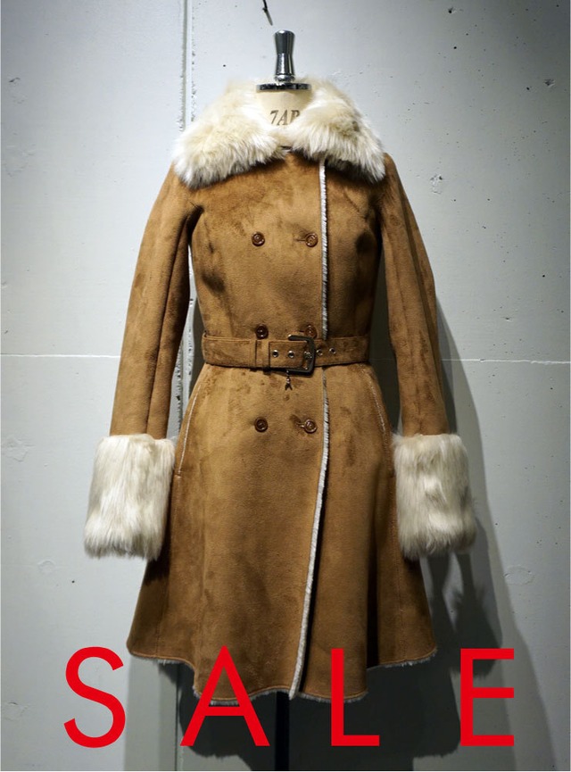 PATRIZIA PEPE ECO FUR SHEEPSKIN COAT キャメル