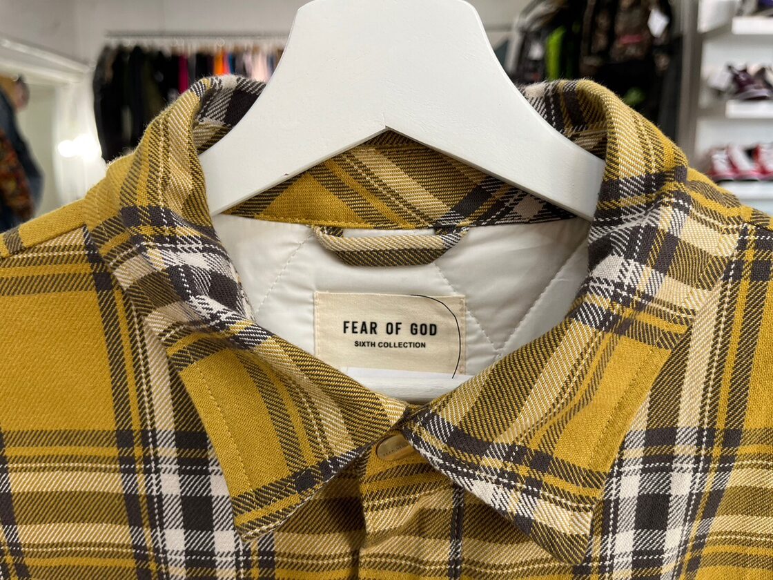 FEAR OF GOD SIXTH COLLECTION PLAID FLANNEL SHIRT JACKET GARDEN  