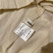 Pierre Cardin ピエールカルダン 立体ストライプ 半袖 ダブル ジャケット サイズ 11 /ライトベージュ/レディース/日本製