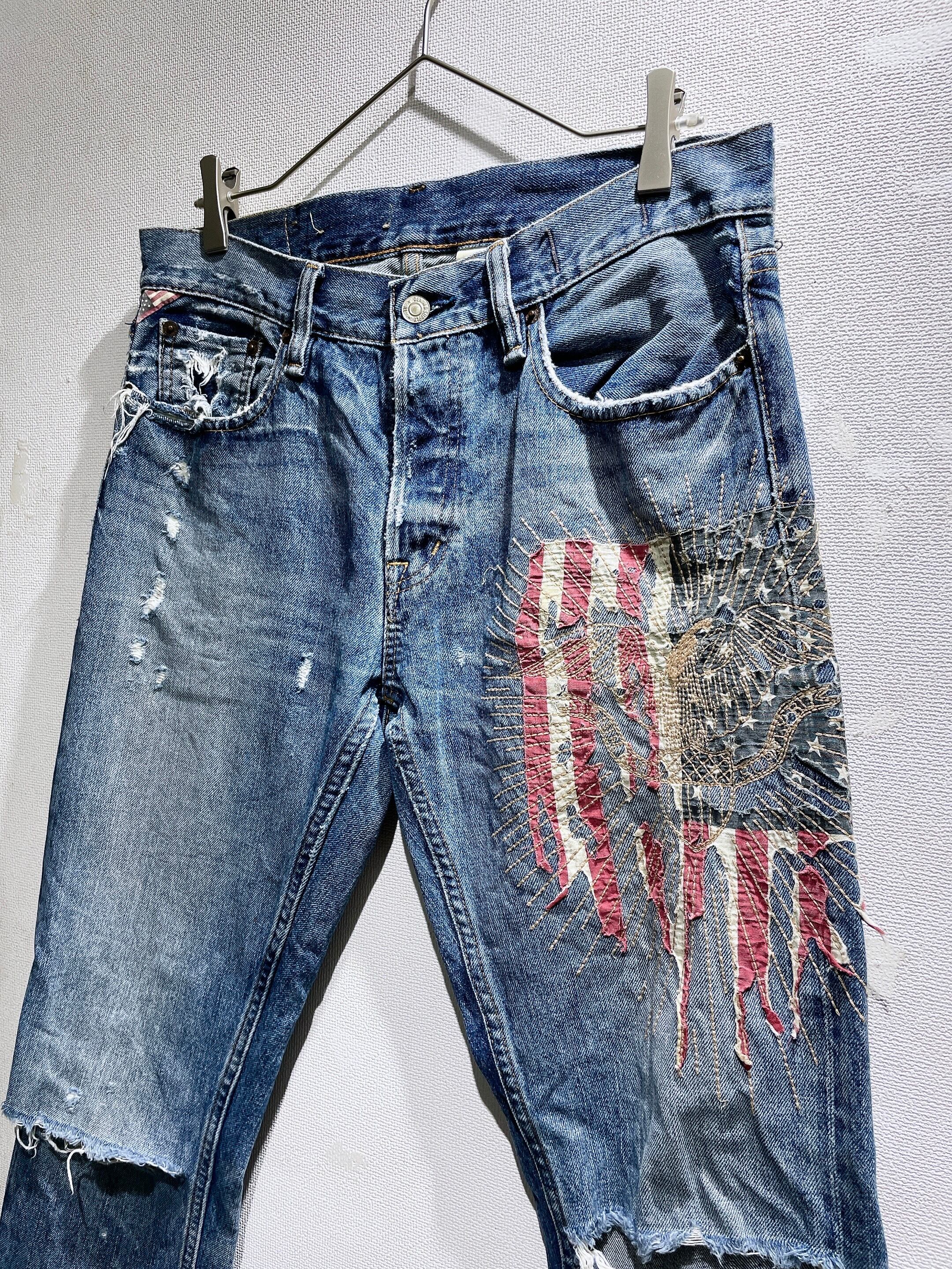 ” Denim & Supply Ralph Lauren ” Special Rag processing Denim pants
