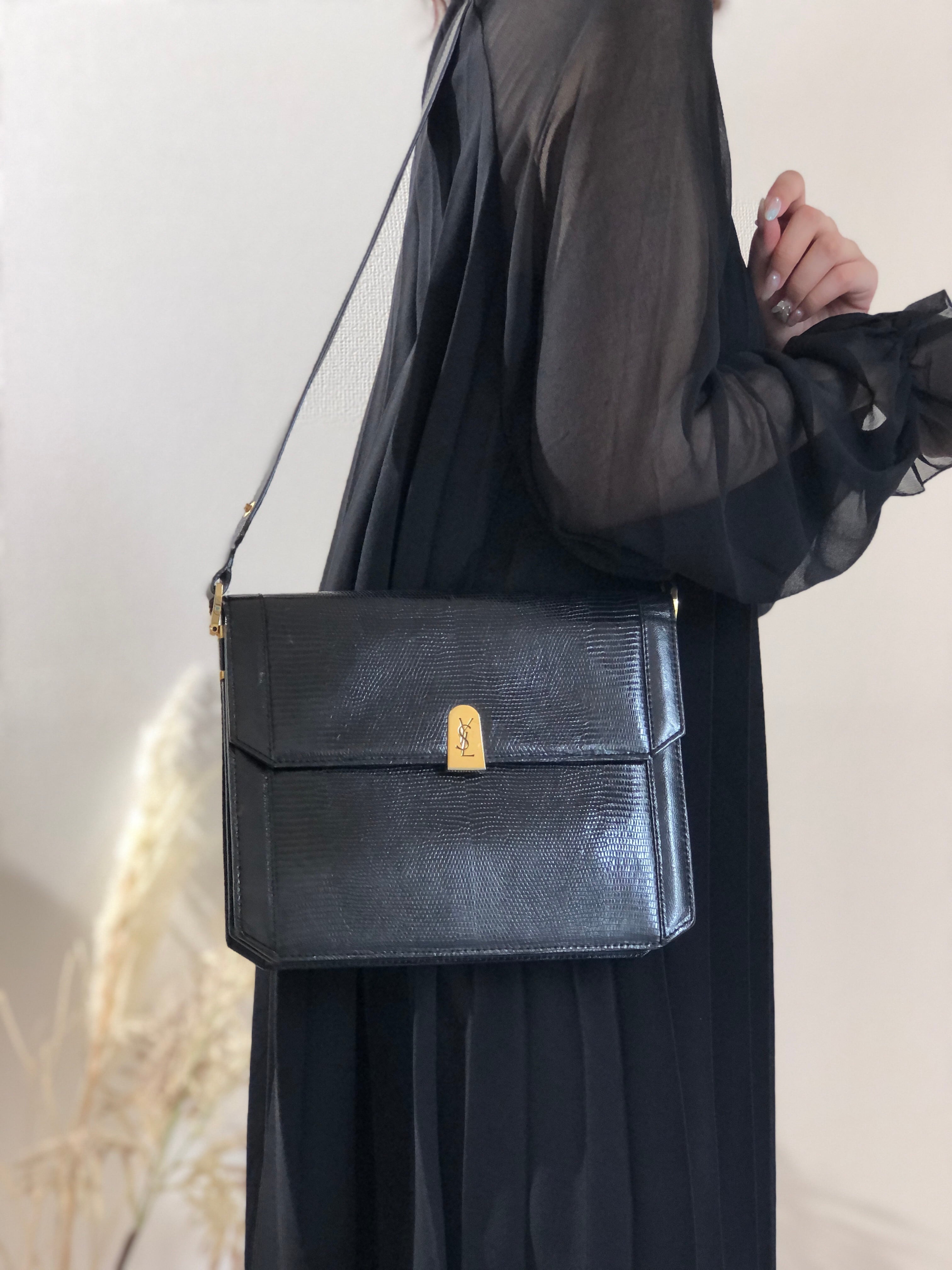 極美品】イヴサンローラン ショルダーバッグ 2way YSL レザー ブラック