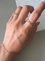 S925 hoso double line ring