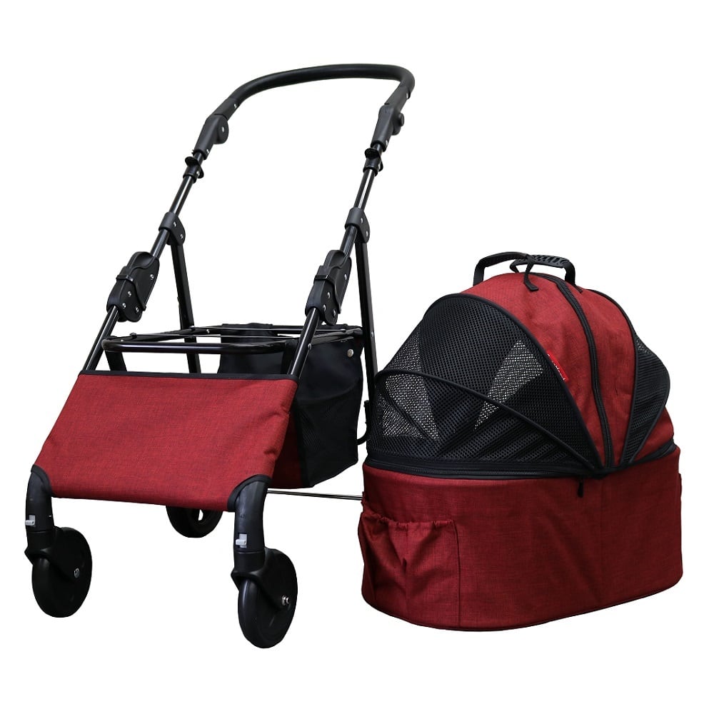 【公式】ココハート 甘えん坊バギー(ミディアム)4輪ペットカート(ワインレッド)耐荷重20kg 2way 取り外し可能 小型犬〜中型犬 ペットバ 【公式】ココハート 甘えん坊バギー(ミディアム)4輪ペットカート(ワインレッド)耐荷重20kg 2way 取り外し可能 小型犬〜中型犬 ペットバ