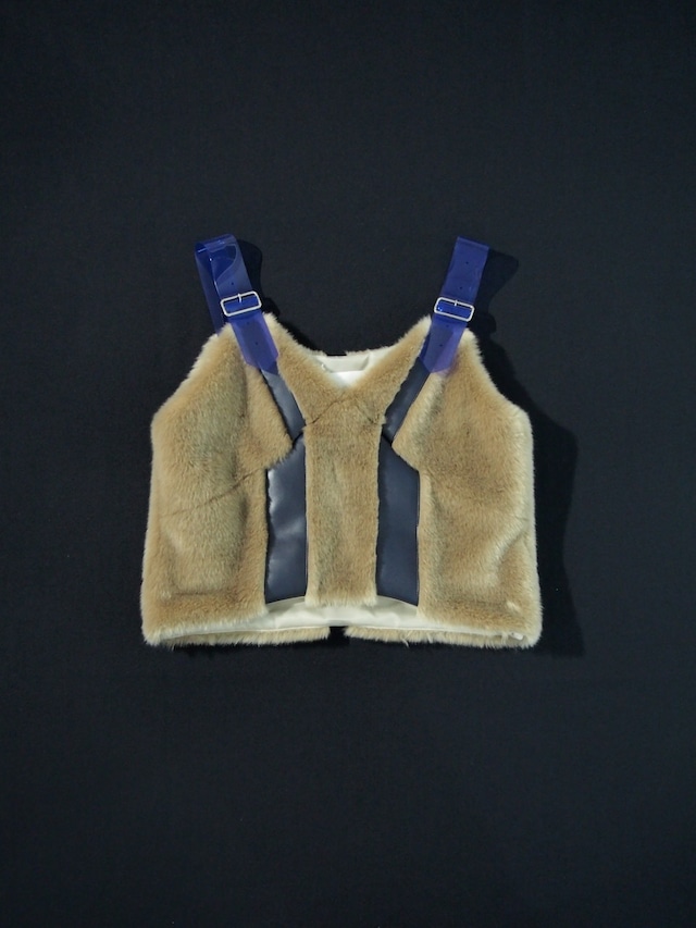 koll　fake fur bustier　beige