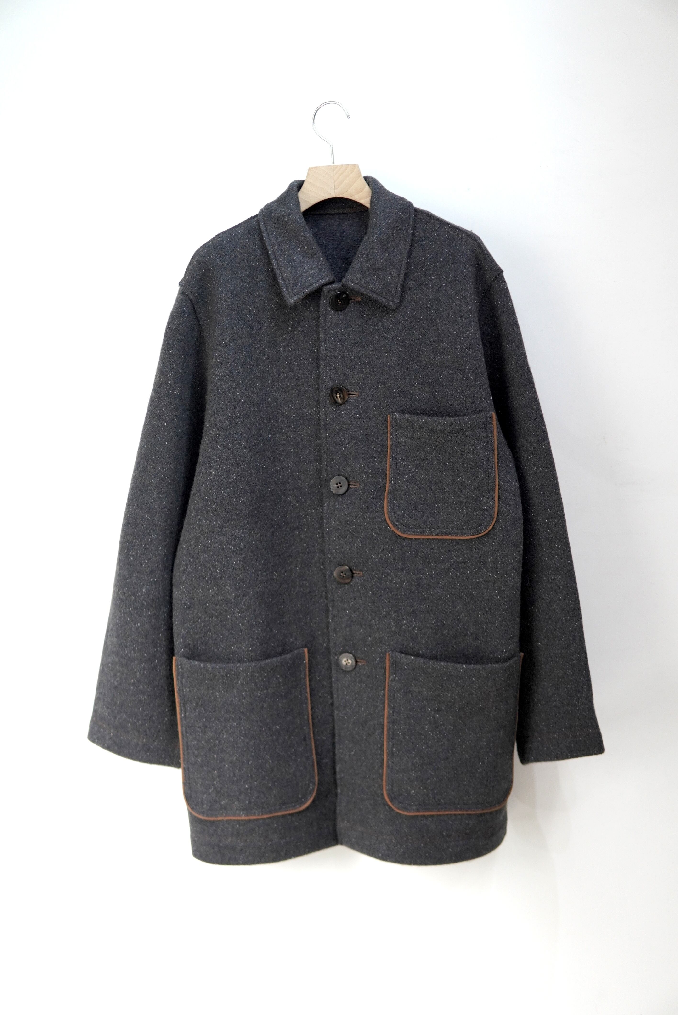 Cale / Wool silk jacquard fleece jacket