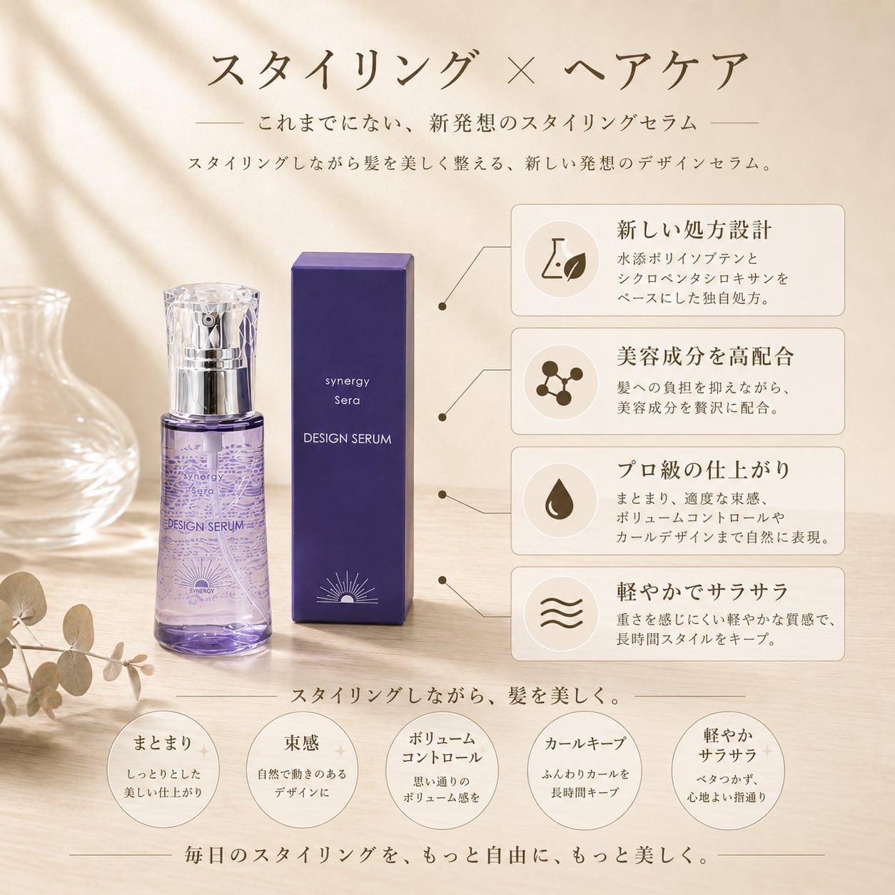 スタイリング×ヘアケア】シーラデザインセラム 100mL【シナジー