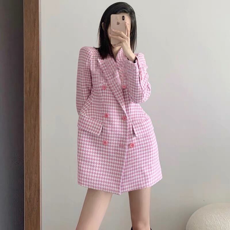 ジャケット ピンク ギンガムチェック コート アウター | LOVEYsmileSHOP