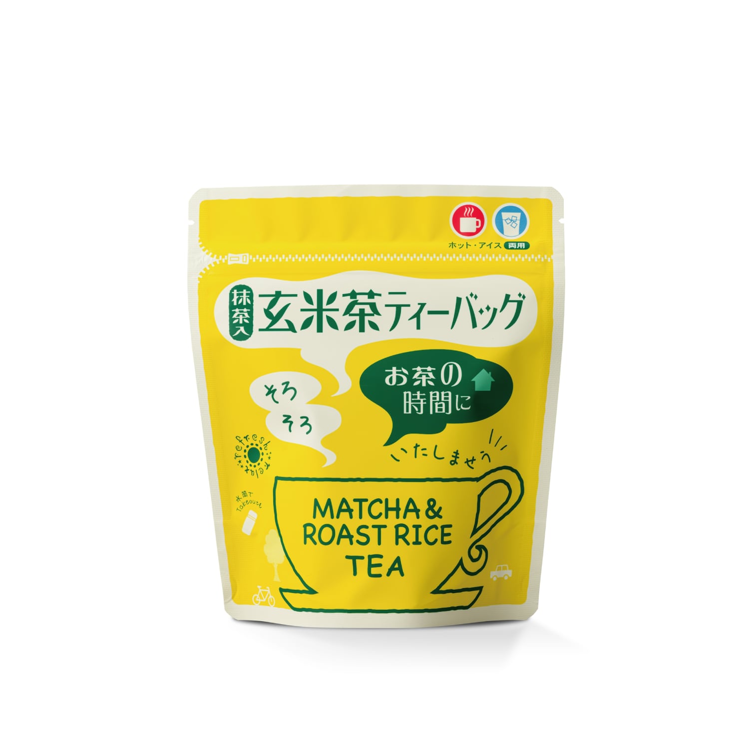 ティーバッグ「抹茶入玄米茶」3g×15P ヒモ付き