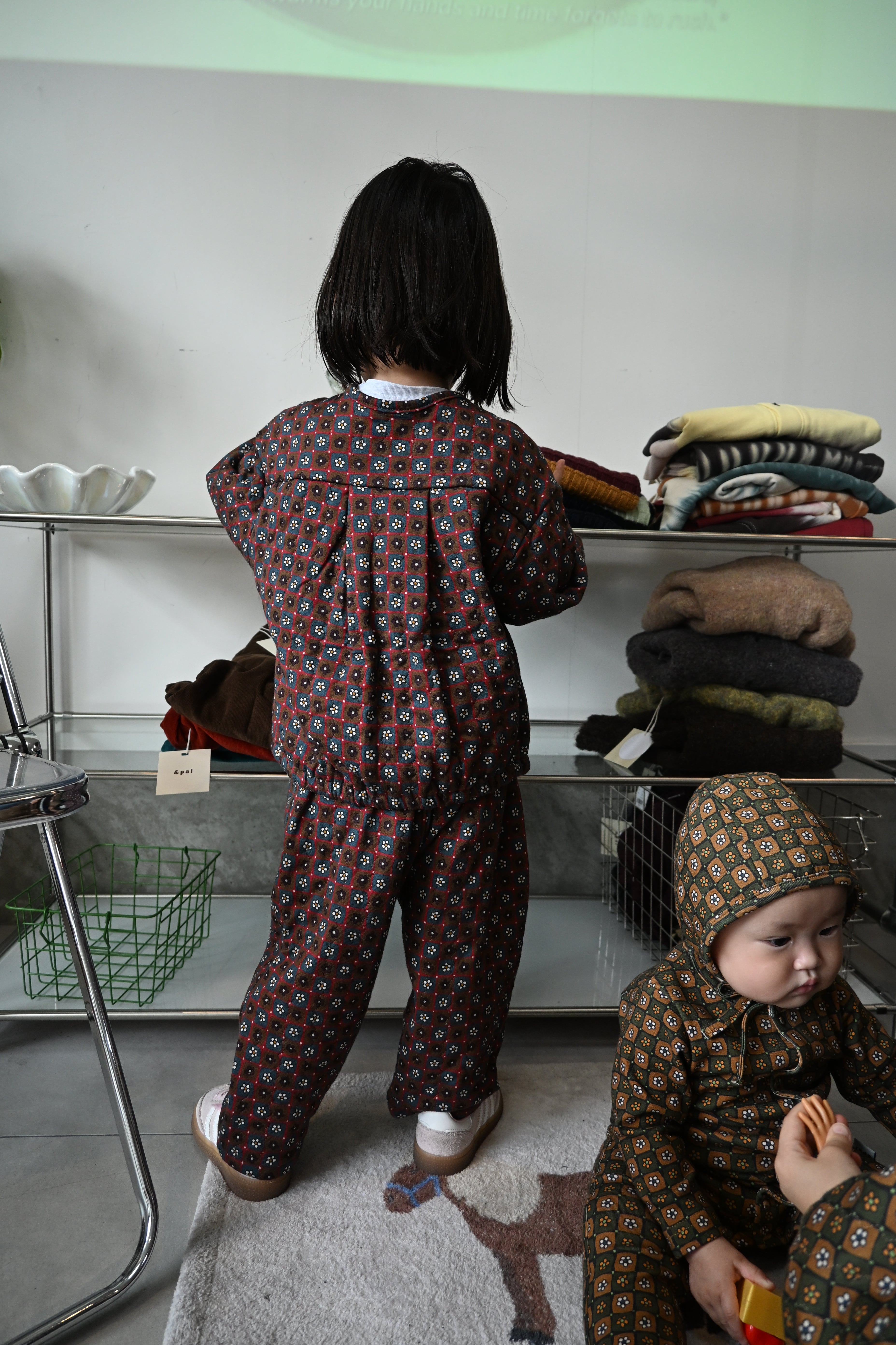 【&pal】flower quilting pants / 2col