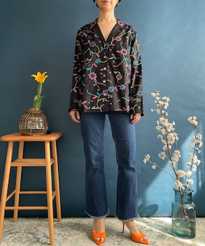 【送料無料】Silk embroidery jacket MADE IN INDIA