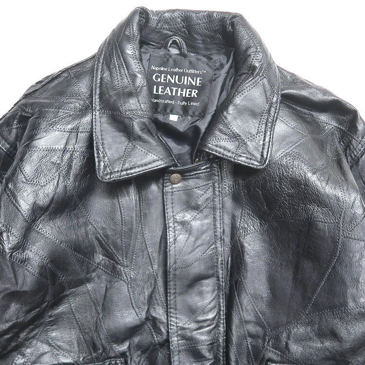 古着 Napoline Leather Outfitters パッチワーク レザージャケット