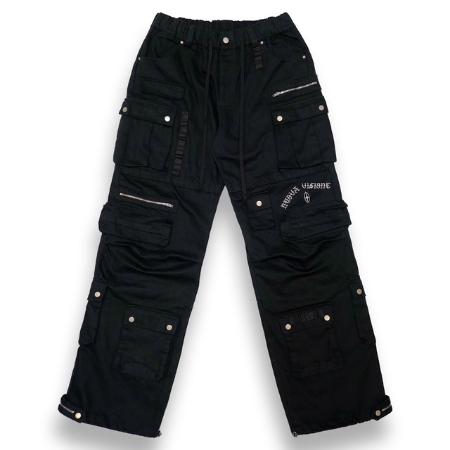 T.C.R NUOVA VISIONE BAGGY CARGO PANTS - BLACK