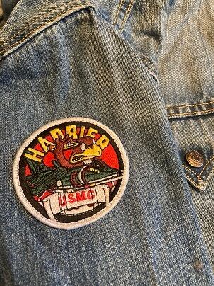 ミリタリー U.S.MARINES 海兵隊ハリアー戦闘機 シンボル【ワッペン】PM0250