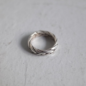 “KAREN” Handmade Braid Design Motif Ring GENUINE SILVER