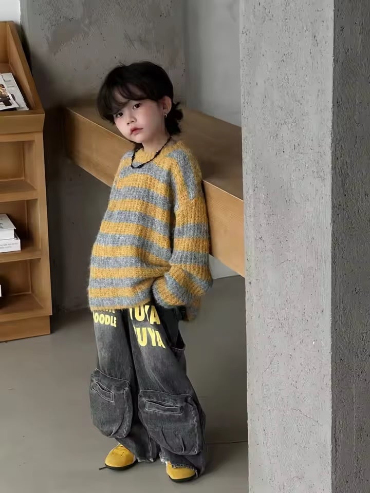 ボーダーニットトップス