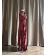 ANGIE drape import long dress-4747-6