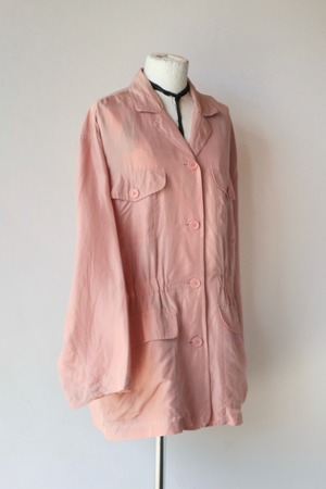 Euro Benetton silk shirt jacket