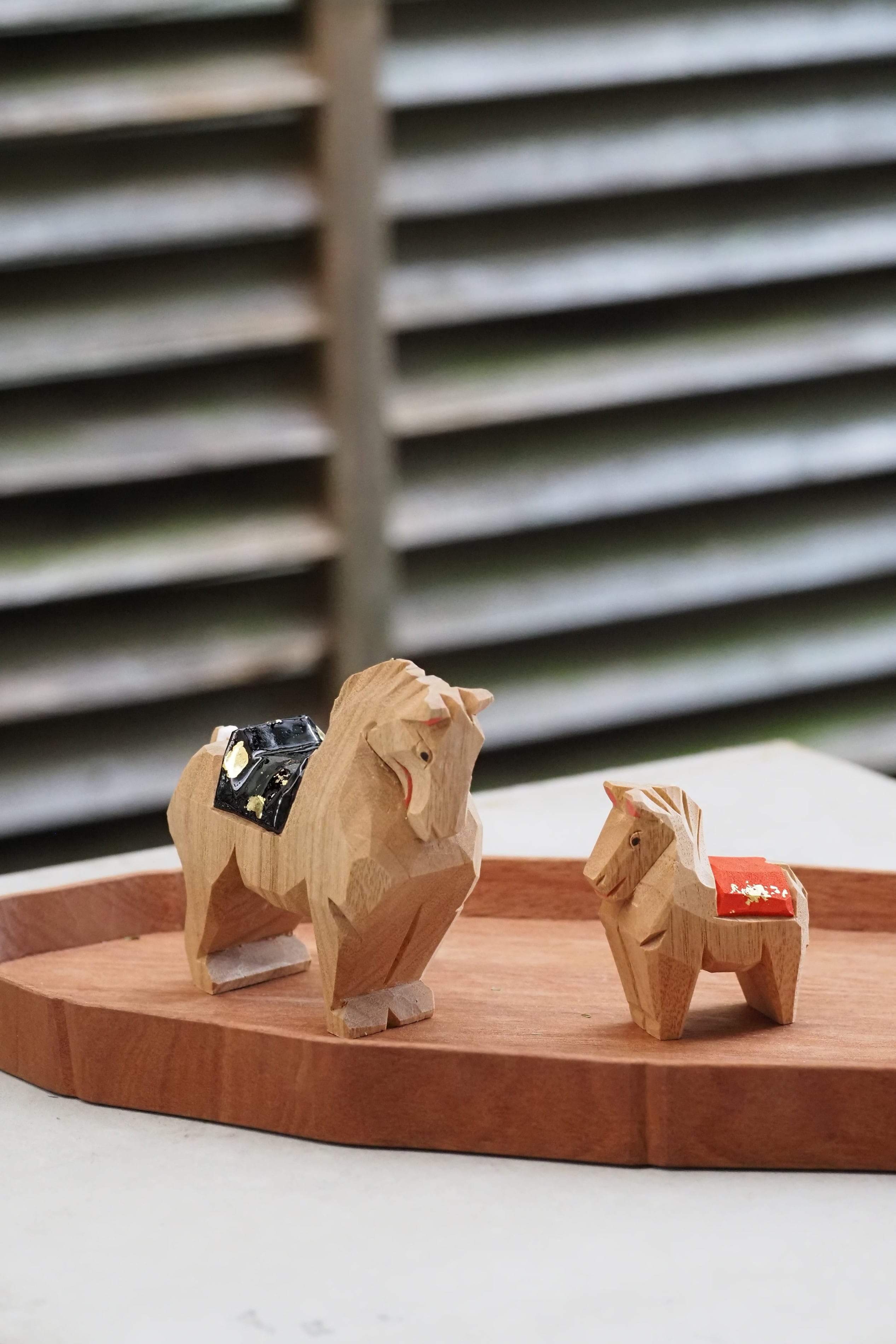 堀内規次作　馬 奈良一刀彫 浦弘園 干支「馬 」 | 陶屋なづな