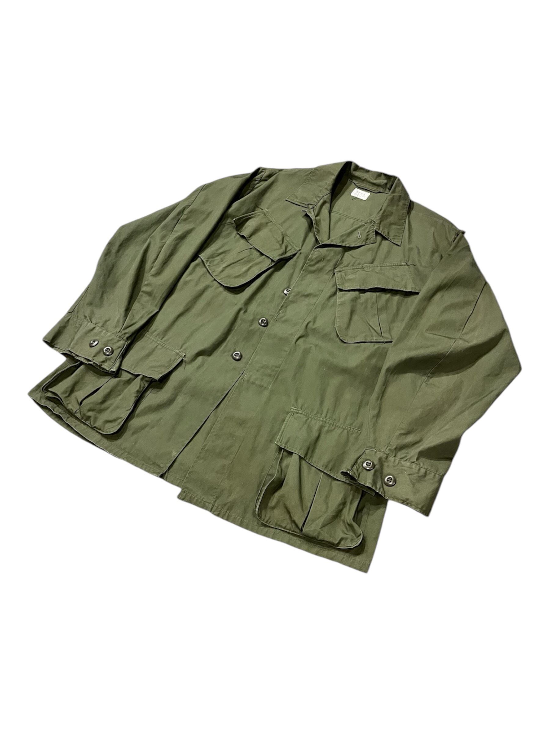 アメリカ軍　ジャングルファティーグジャケット　3rd 前期タイプ　ノンリップ ジャングルファティーグジャケット 3rd ノンリップ 60s US ARMY